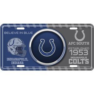 Indianapolis Colts NFL Bullseye License Plate